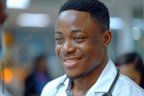 Smiling Medical Professional in Hospital 