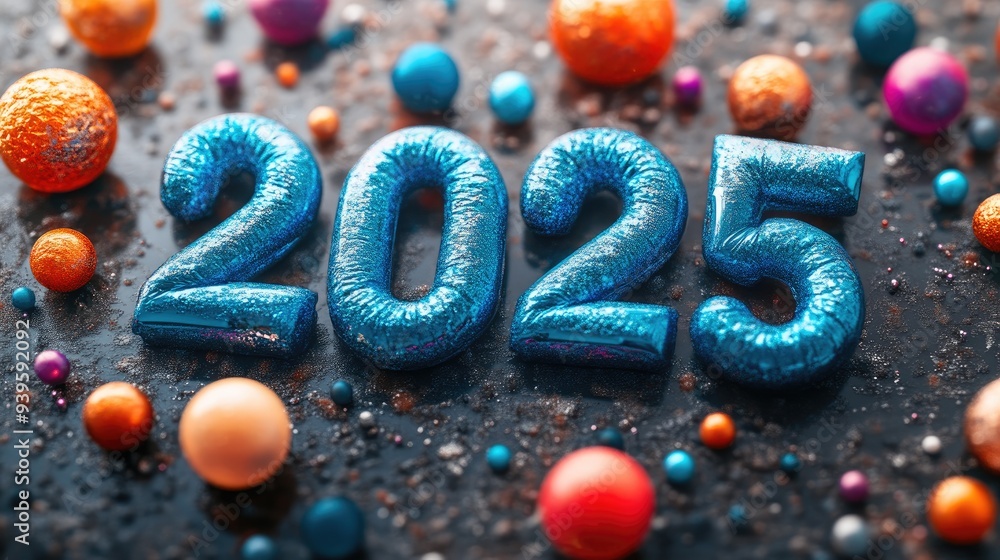 2025 Balloon Numbers Under Rainy Sky 2025 Balloon Numbers Under Rainy Sky