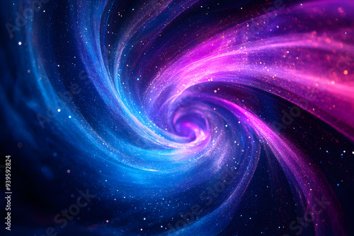 Abstract blue and purple galaxy light background