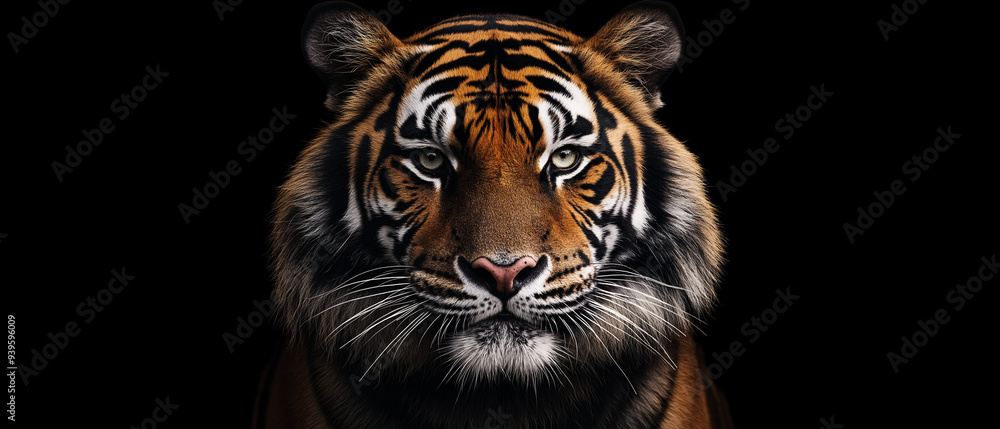 Fototapeta premium 6. High-definition portrait of a regal Bengal tiger