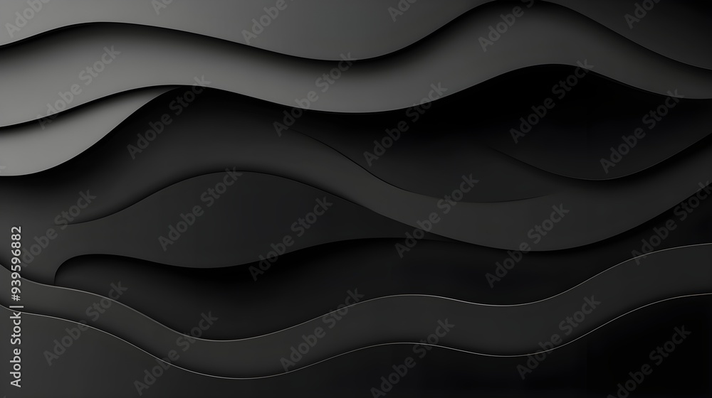 Minimalist black and gray pattern in 3D paper style. Minimalist black and gray pattern in 3D paper style.