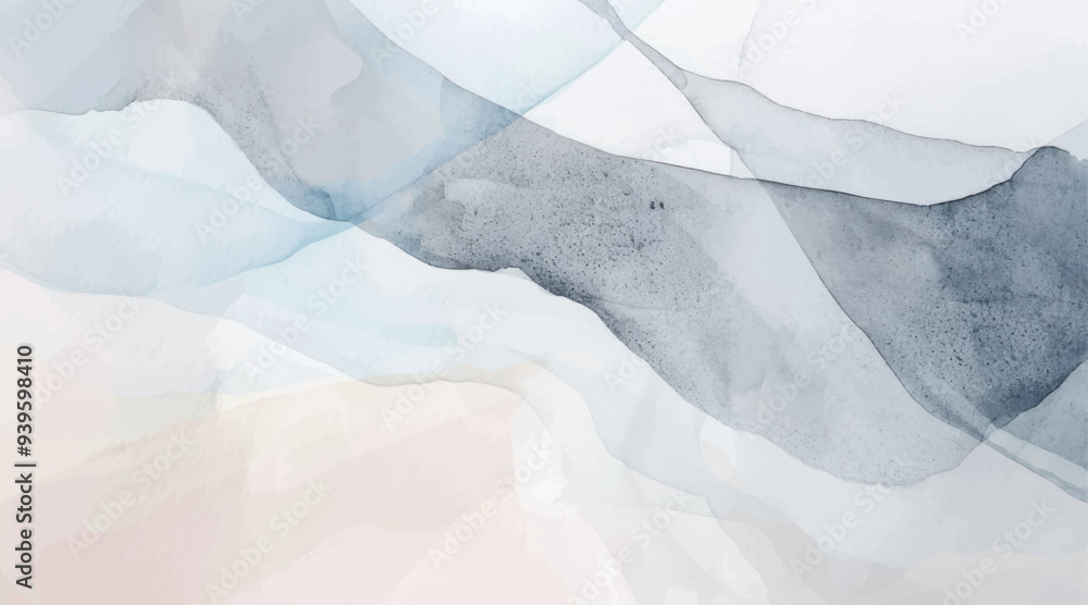 Obraz premium Abstract horizontal watercolor background. Hand drawn vector texture. Brush stroked painting pastel color watercolour