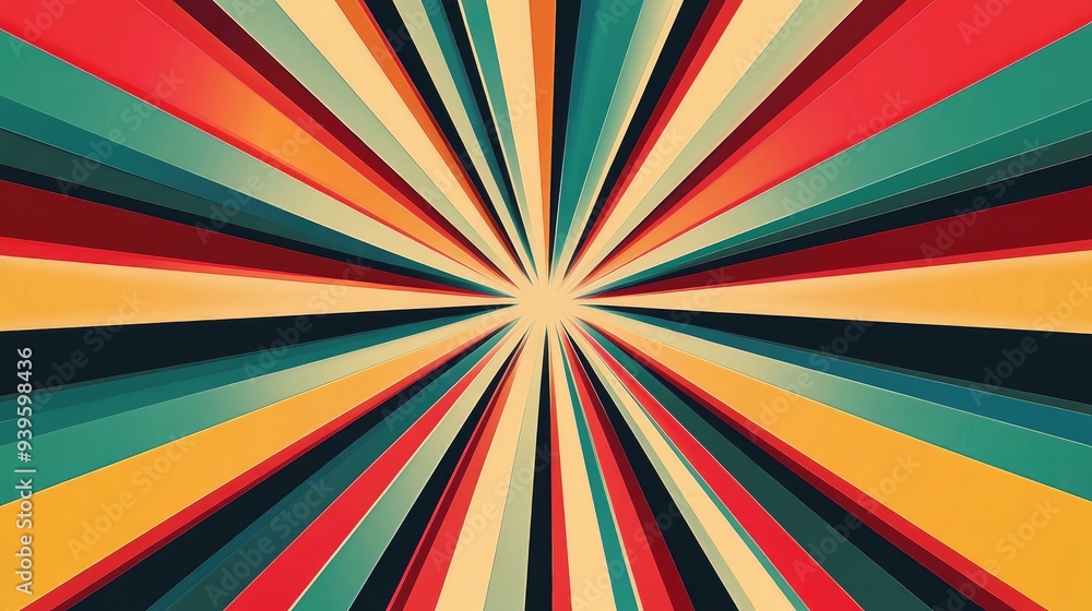 Explosive abstract starburst design with sharp, radiating lines in bold, contrasting colors for a modern look. Explosive abstract starburst design with sharp, radiating lines in bold, contrasting colors for a modern look.