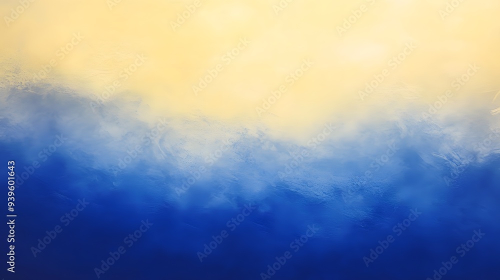 Fototapeta premium Gradient, Blue and Yellow Waveforms, Abstract Image, Texture, Pattern, Wallpaper, Smartphone Cover and Screen, Cell Phone, Computer, Laptop, 9:16 and 16:9 Format