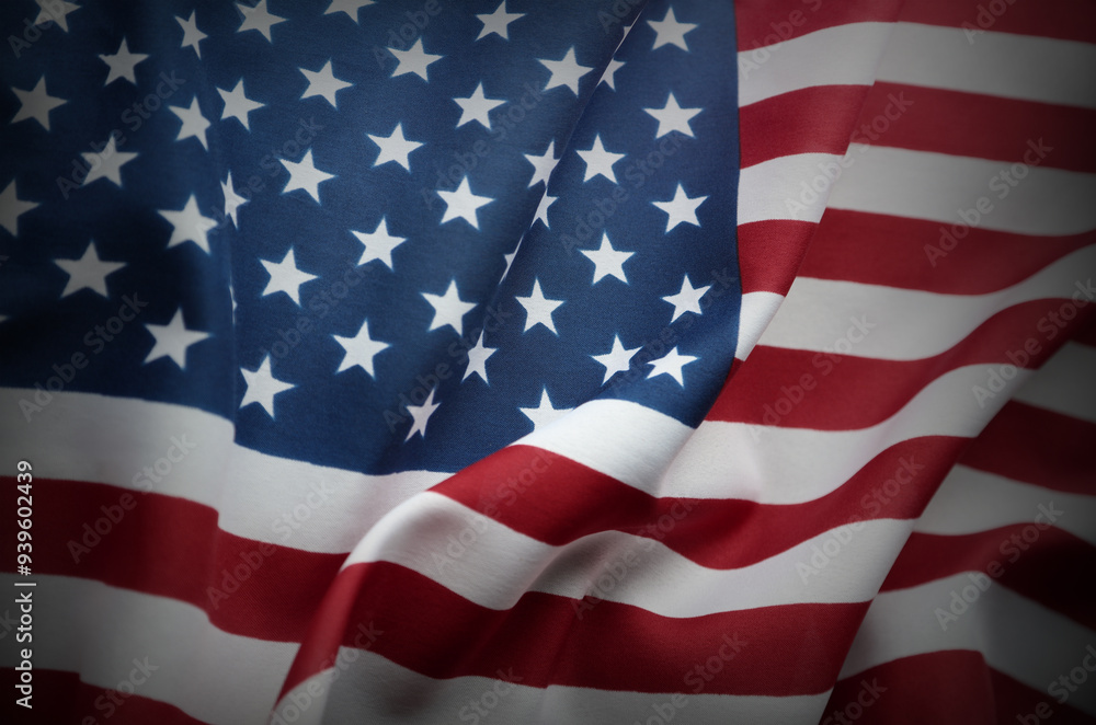 Fototapeta premium Grunge American flag