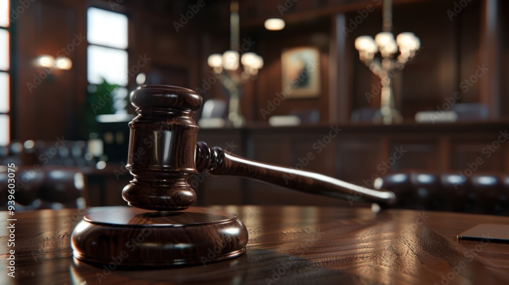 The Gavel in Courtroom The Gavel in Courtroom