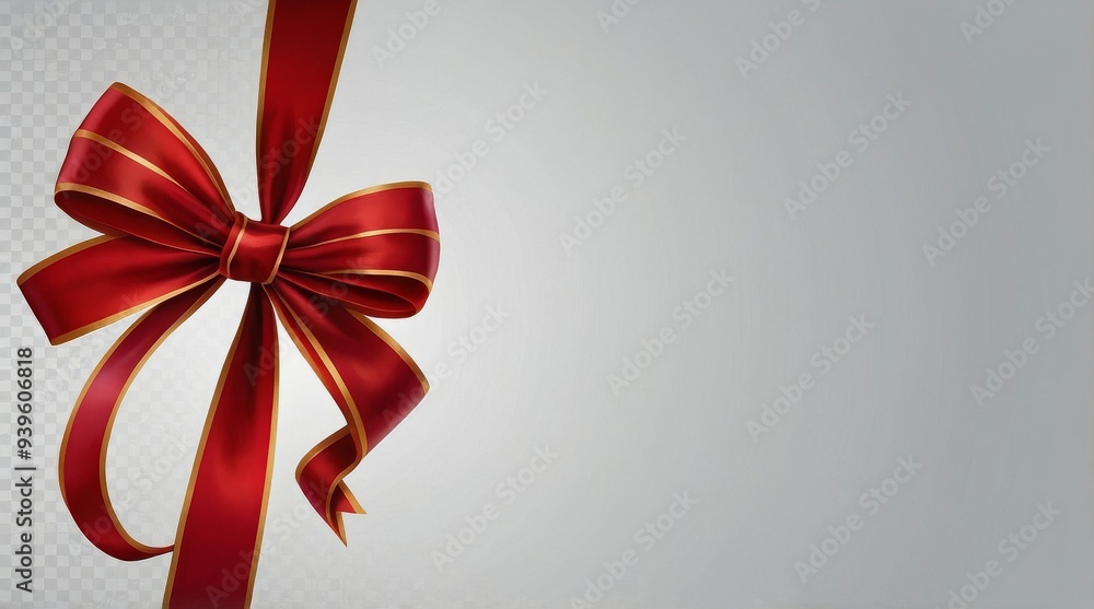 Classic Red Gift Bow and Ribbon Creating a Sophisticated Present Decoration for Events Classic Red Gift Bow and Ribbon Creating a Sophisticated Present Decoration for Events