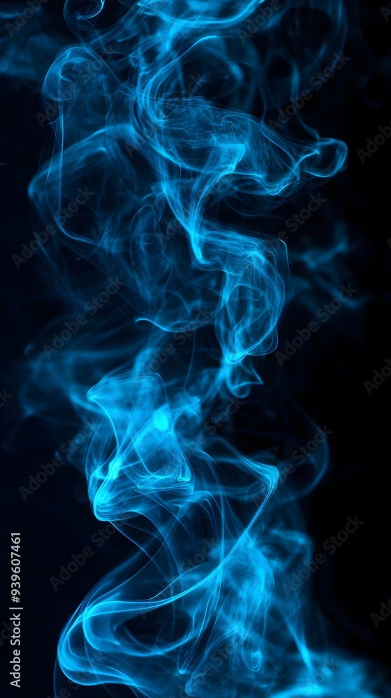 Blue Smoke on Black Background, Abstract Image, Texture, Pattern, Wallpaper, Cover and Screen of Smartphone, Cell Phone, Computer, Laptop, 9:16 and 16:9 Format Blue Smoke on Black Background, Abstract Image, Texture, Pattern, Wallpaper, Cover and Screen of Smartphone, Cell Phone, Computer, Laptop, 9:16 and 16:9 Format