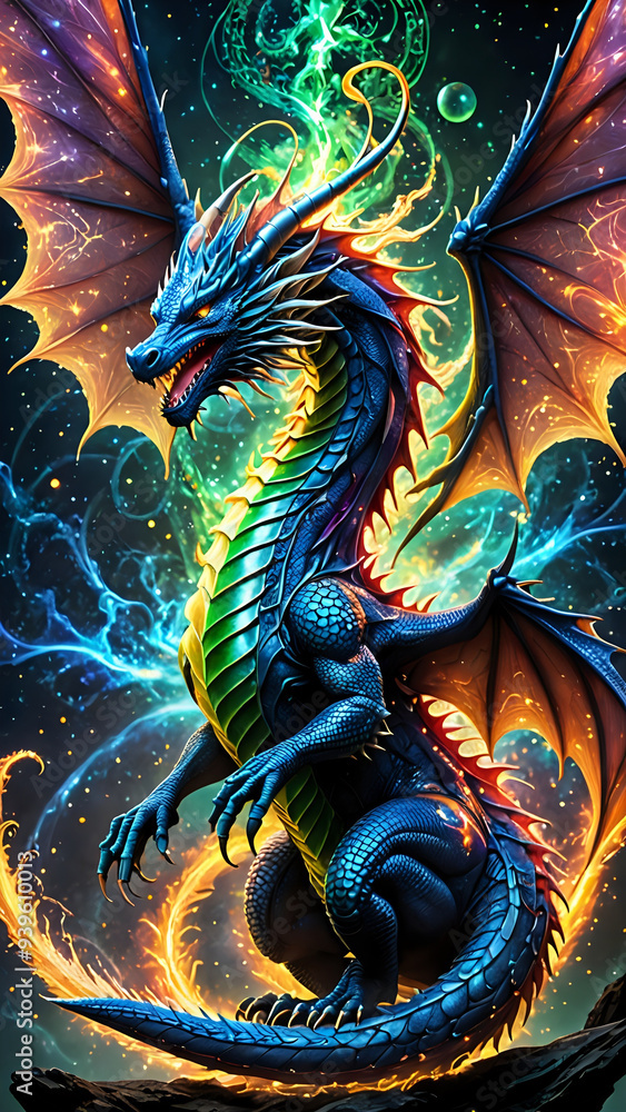 Abstraktion Der Drache im Raum 9x16. Hintergrund für das Design 10. Abstraktion Der Drache im Raum 9x16. Hintergrund für das Design 10.