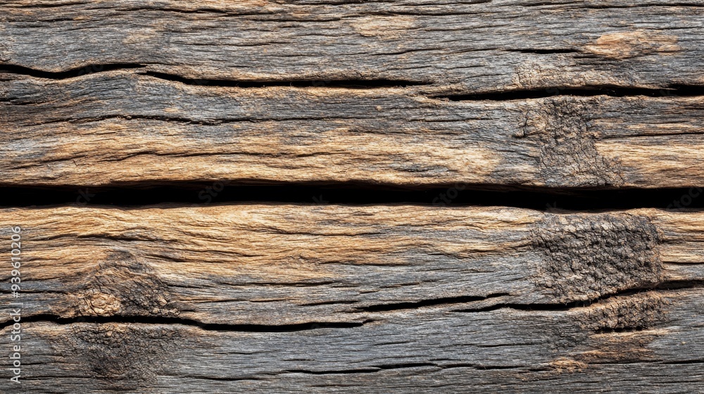 A close-up view of weathered wooden planks showcasing natural textures and colors. A close-up view of weathered wooden planks showcasing natural textures and colors.