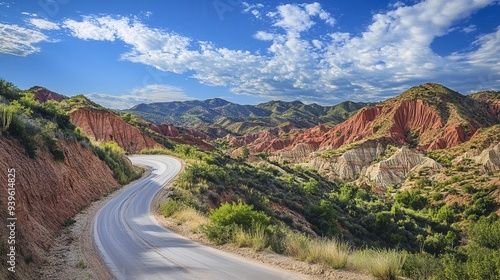 A winding road through a mountain semi-desert with breathtaking views.