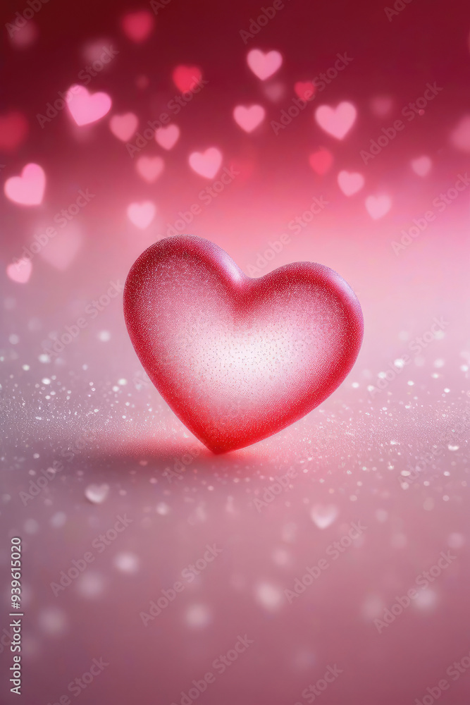 Red hearts with pink bokeh abstract background and starfield dust. Red hearts with pink bokeh abstract background and starfield dust.