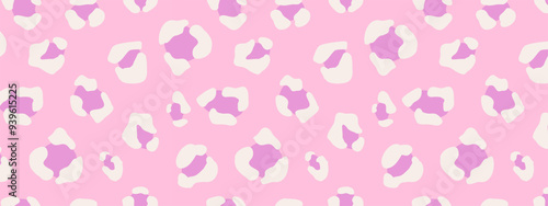 Y2k leopard seamless background. Psychedelic pink leopard print. Seamless groovy abstract animal, skin pattern. Trendy illustration. Vector graphic illustration