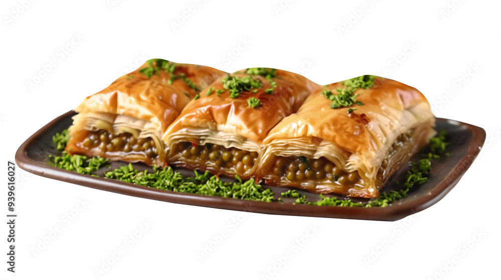 Fresh tasty food baklava on a transparent background Fresh tasty food baklava on a transparent background