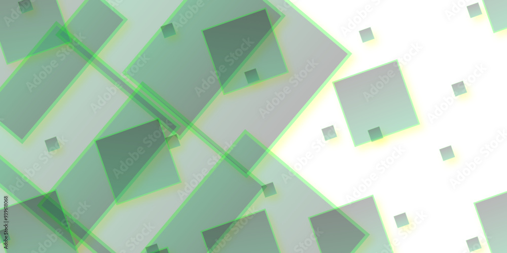 Abstract seamless modern white, green color transparent technology concept geometric line vector background design. White, green transparent tiles design vector abstract digital background. Abstract seamless modern white, green color transparent technology concept geometric line vector background design. White, green transparent tiles design vector abstract digital background.