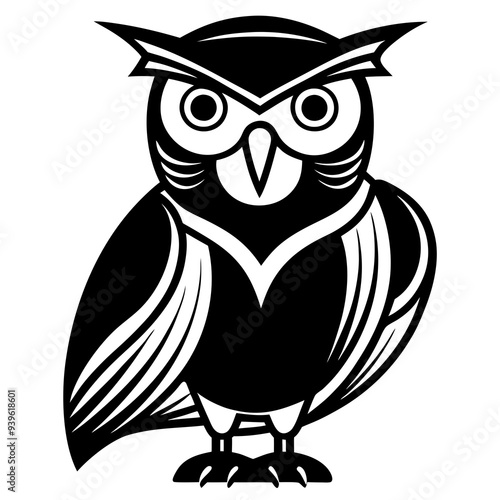 owl on a white background