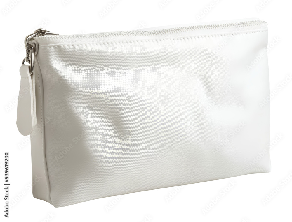 This white cosmetic pouch features a smooth, sleek design with a zipper closure, ideal for keeping beauty items, toiletries, and accessories organized wherever needed. Transparent background PNG This white cosmetic pouch features a smooth, sleek design with a zipper closure, ideal for keeping beauty items, toiletries, and accessories organized wherever needed. Transparent background PNG