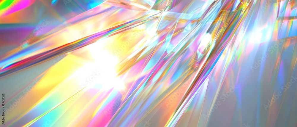 Abstract Holographic Background with Diagonal Lines and Bright Light Abstract Holographic Background with Diagonal Lines and Bright Light