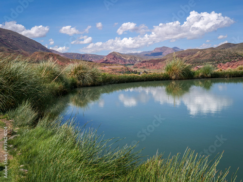 Oeil de l'Inca, lac de volcan, près de Potosi en Bolivie