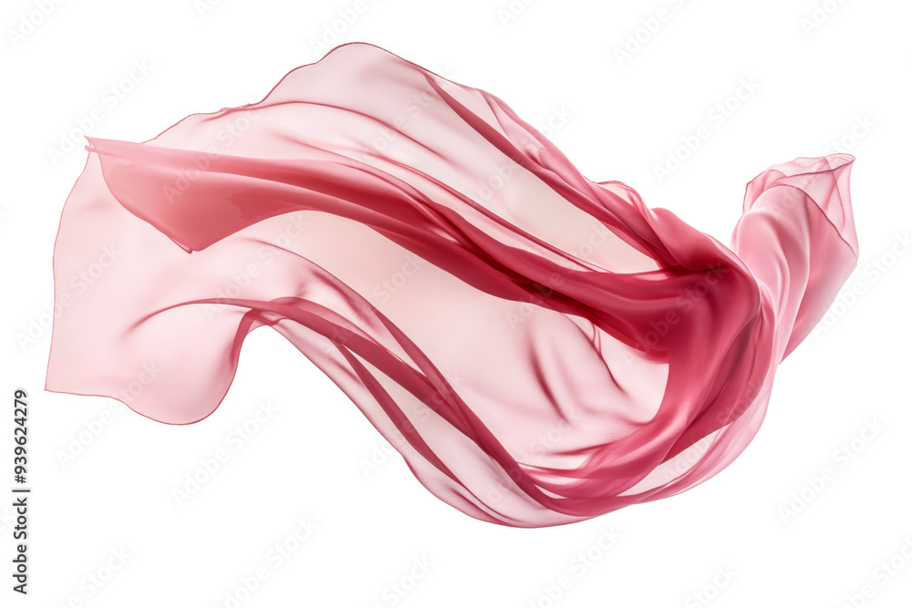 A soft pink silk fabric flows elegantly through the air, showcasing its delicate texture and movement. The transparency enhances the graceful motion. Transparent background PNG A soft pink silk fabric flows elegantly through the air, showcasing its delicate texture and movement. The transparency enhances the graceful motion. Transparent background PNG