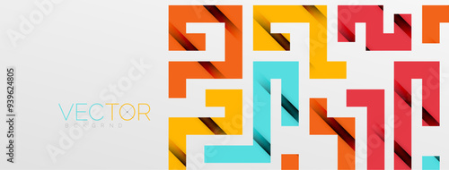 Color bend lines with shadow texture effect. Vector Illustration For Wallpaper, Banner, Background, Card, Book Illustration, landing page