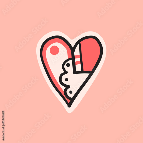 Heart, love, romance or valentine's day red heart. Heart vector icons.