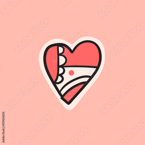 Heart, love, romance or valentine's day red heart. Heart vector icons.