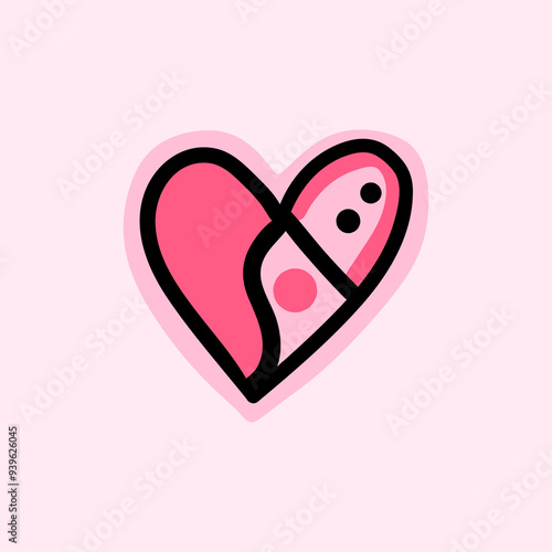 Heart, love, romance or valentine's day red heart. Heart vector icons.