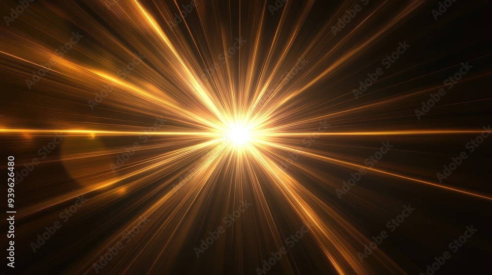 Abstract radial light with intense beams of light radiating outward from a bright center, set against a dark backdrop. Abstract radial light with intense beams of light radiating outward from a bright center, set against a dark backdrop.