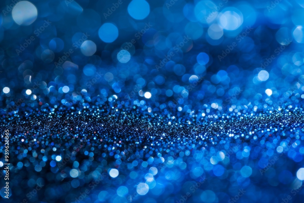 Shimmering sapphire blue glitter bokeh abstract Shimmering sapphire blue glitter bokeh abstract