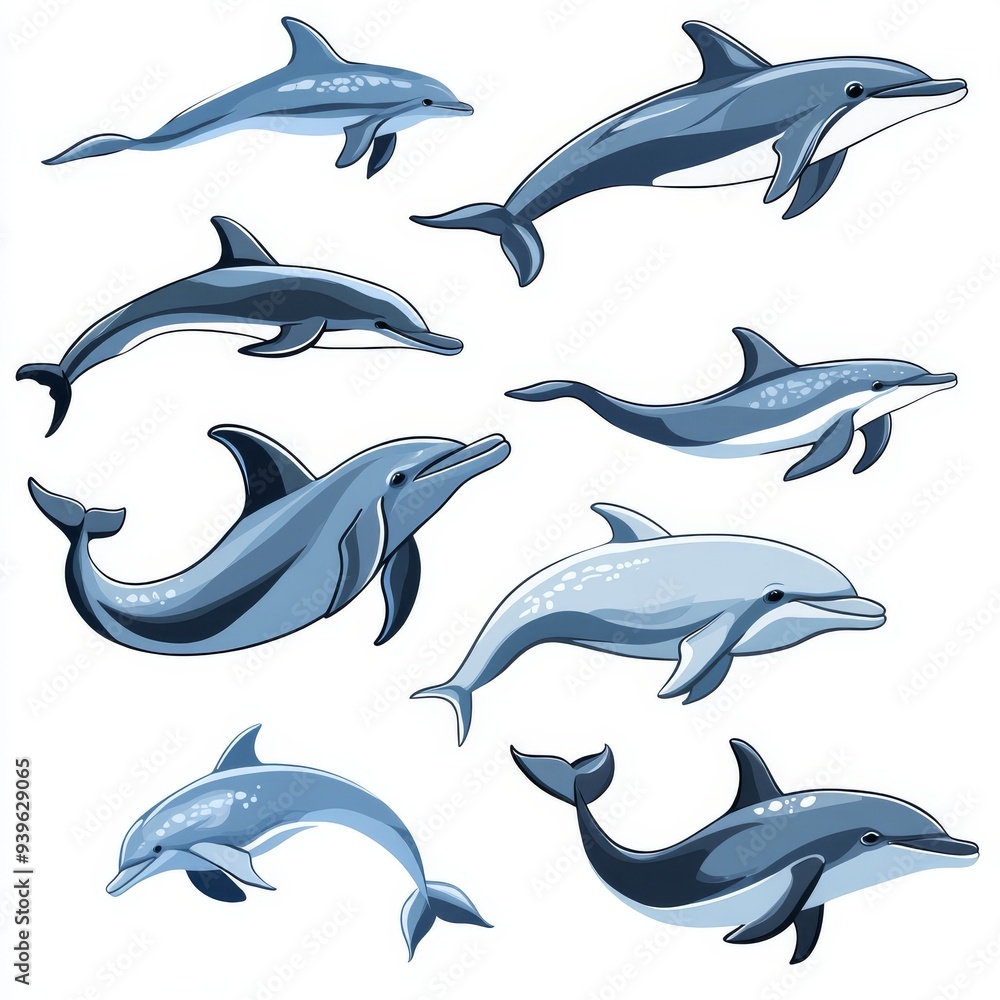 Vector Graphic of Dolphins Vector Graphic of Dolphins