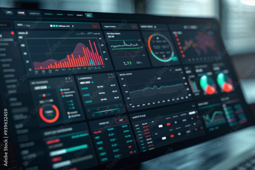 Comprehensive dashboard visualizing key performance in indicators Comprehensive dashboard visualizing key performance in indicators