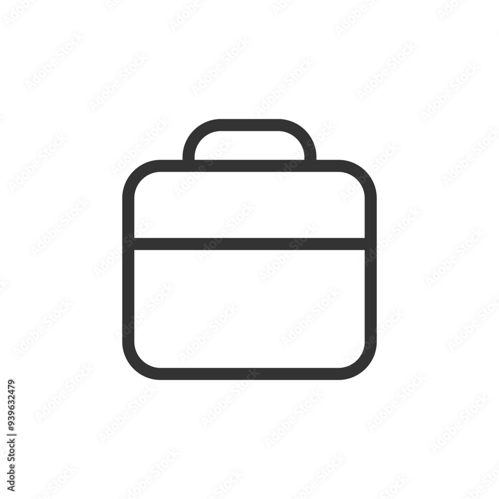Baggage suitcase illustration portfolio sign isolated on white background. Vector icon in flat style Baggage suitcase illustration portfolio sign isolated on white background. Vector icon in flat style
