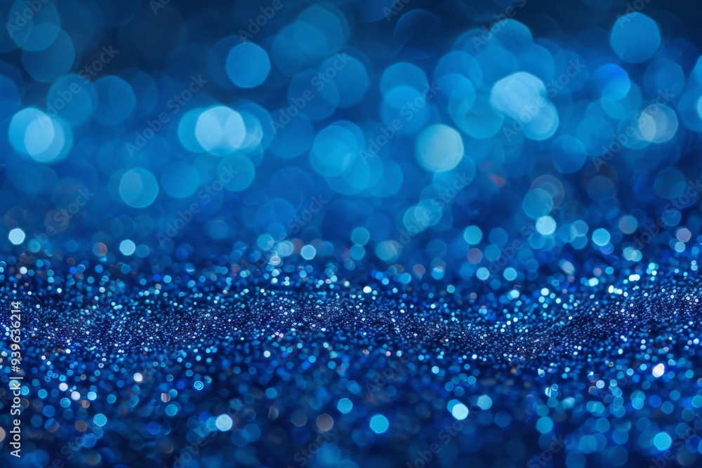 Shimmering sapphire blue glitter bokeh abstract Shimmering sapphire blue glitter bokeh abstract