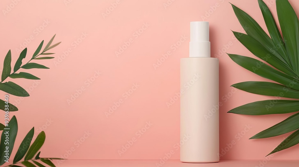 Shampoo cream bottle with a stylish, minimalist design, elegant packaging, modern beauty Shampoo cream bottle with a stylish, minimalist design, elegant packaging, modern beauty