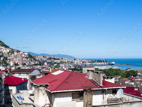 view of Trabzon city on sunny spring morning photo