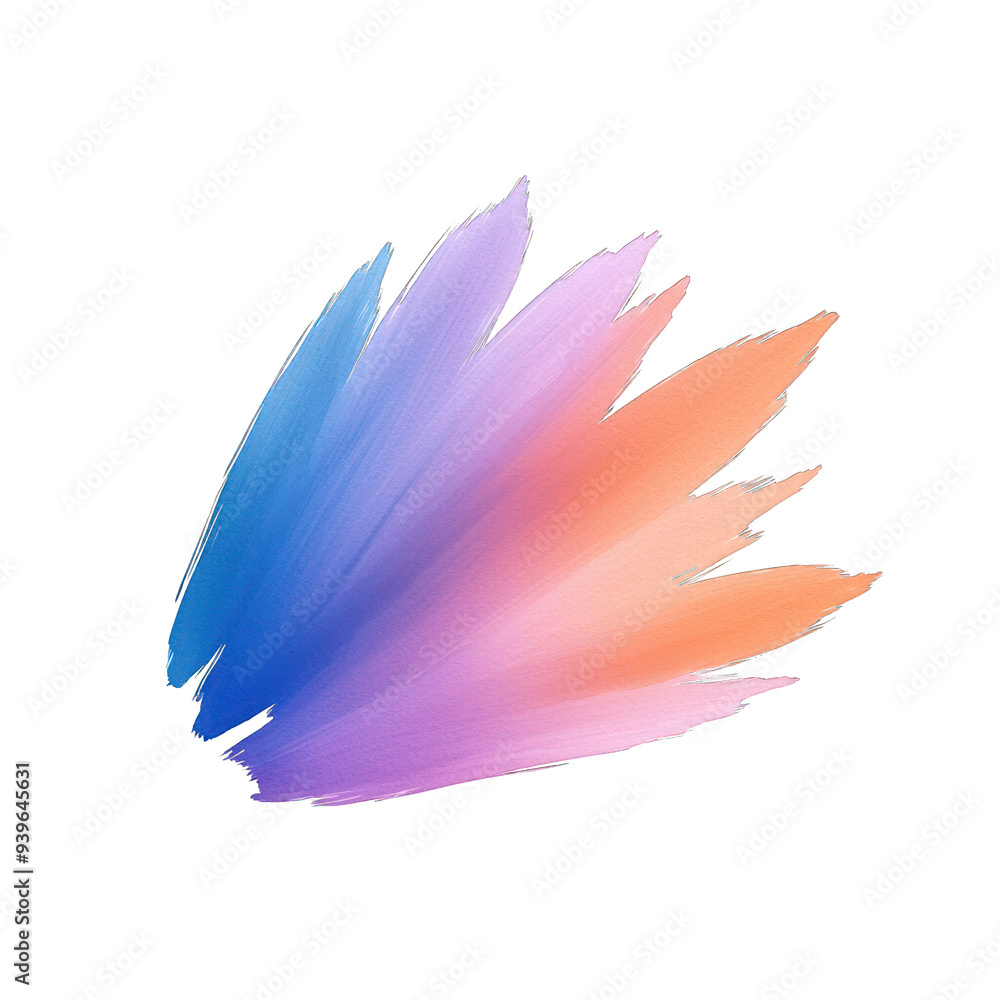 A vibrant digital art piece featuring soft brush strokes in shades of blue and orange, perfect for creative projects. transparent background watercolor style A vibrant digital art piece featuring soft brush strokes in shades of blue and orange, perfect for creative projects. transparent background watercolor style