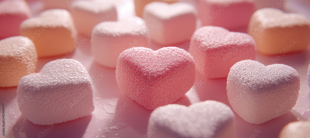 Bright pastel marshmallows close-up Bright pastel marshmallows close-up