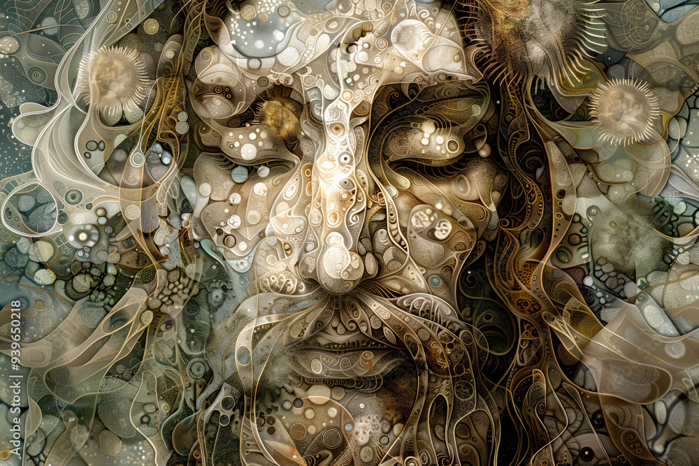 Serene Portrait of Jesus in Abstract Patterns Serene Portrait of Jesus in Abstract Patterns