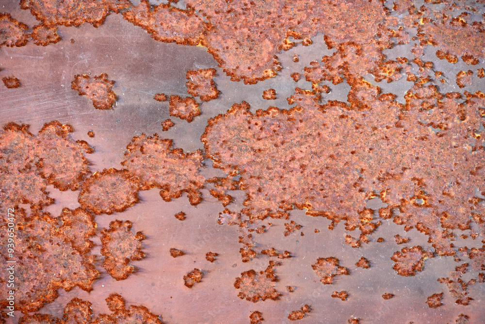 Naklejka premium Rusty metal. The surface is rusty.