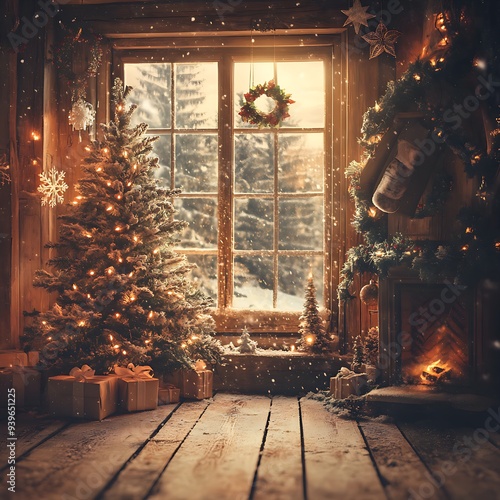 Ein wunderschönes Zuhause mit weihnachtlicher Dekoration