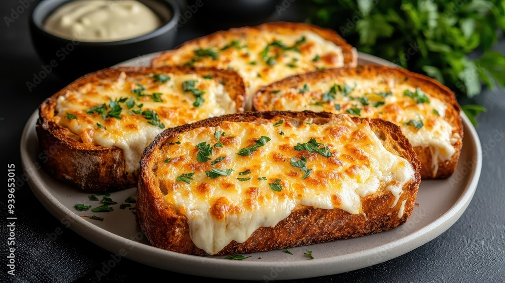 Toasted bread with layers of melted cheese and a slight char on the edges, photorealistic, hyper-resolution, savory indulgence Toasted bread with layers of melted cheese and a slight char on the edges, photorealistic, hyper-resolution, savory indulgence