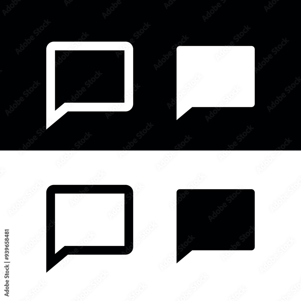 Dialog box icon. Identification of chat or comments. Speech or message symbol. Dialog box icon. Identification of chat or comments. Speech or message symbol.