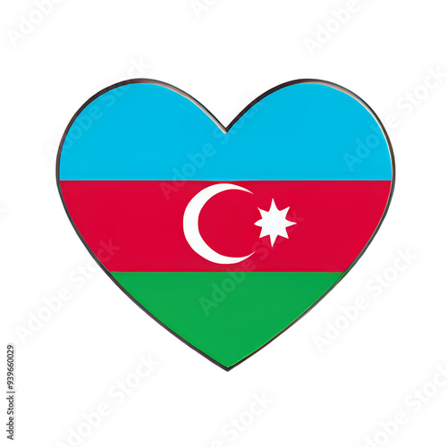 Free Download Heart of a flag Azerbaijan - GFXLoad