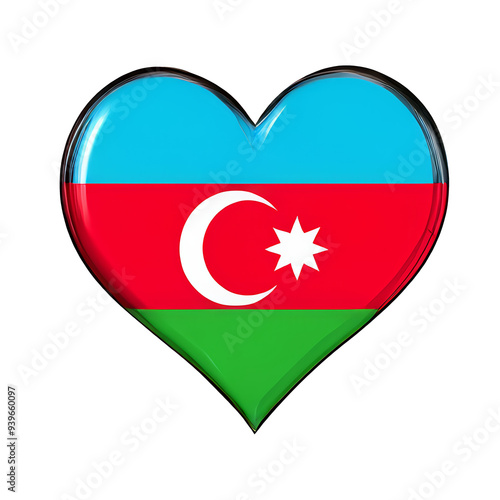 Free Download Heart of a flag Azerbaijan - GFXLoad