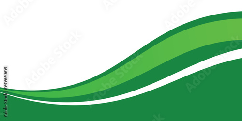 Abstract White and Green wave wide background banner modern wave green arts green arts white wavw