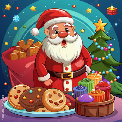 santa claus and gifts
