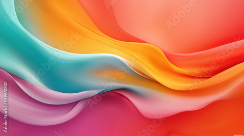 A vibrant and abstract digi...