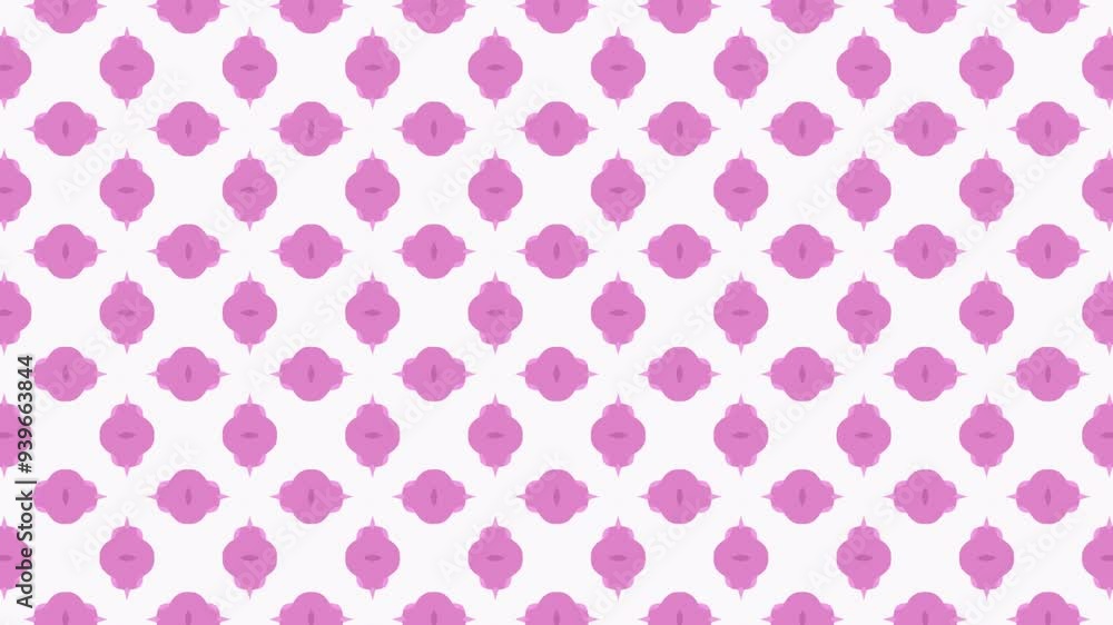 Seamless pink geometric pattern with rounded squares.