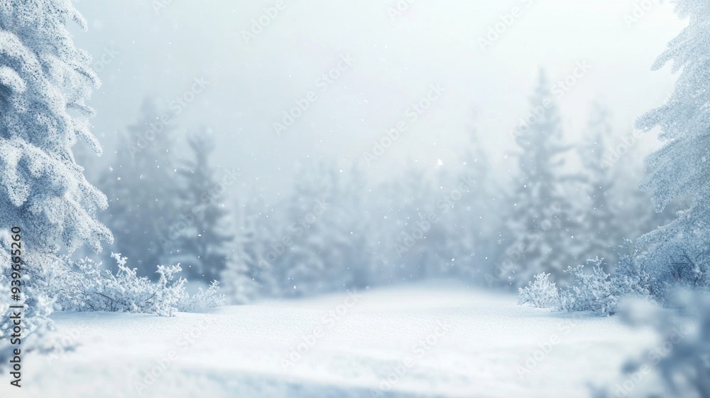 Fototapeta premium Snowy Winter Forest
